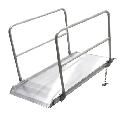 Vestil AWR-38-7A-HR aluminum walk ramp shown from an alternate angle