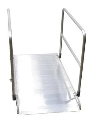 Vestil AWR-38-7A-HR aluminum walk ramp shown from an alternate angle