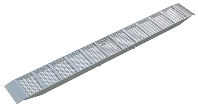 Vestil Factory Installed Aluminum Grip Ramp Extension 16-11/16 In. Width 1800 Lb. Capacity For AWR-G-36-ESR-12A Silver