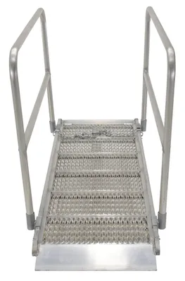 Vestil AWR-G-28-7A-HR aluminum grip-strut walk ramp shown from an alternate angle