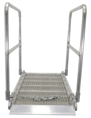 Vestil AWR-G-28-7A-HR aluminum grip-strut walk ramp shown from an alternate angle