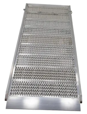 Vestil AWR-G-38-10A aluminum grip-strut walk ramp shown from an alternate angle