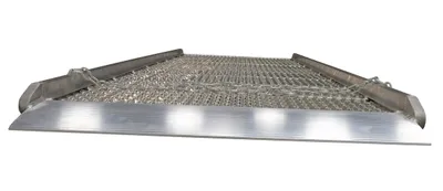 Vestil AWR-G-38-10A aluminum grip-strut walk ramp shown from an alternate angle