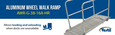 Vestil AWR-G-38-16A-HR aluminum grip-strut walk ramp feature highlights