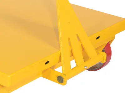 Vestil AWST-3672-PU all wheel steer truck shown from an alternate angle