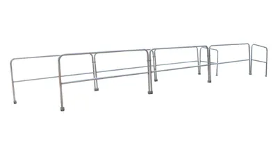 Vestil Factory Installed Aluminum Removable 42 In. Height Handrails with 21 In. Welded Mid Rail For Aluminum & Steel Yard Ramp Models