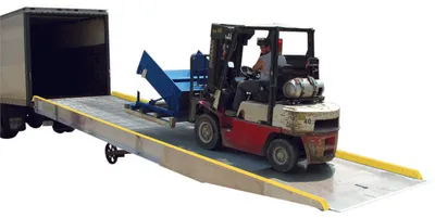 Vestil Factory Installed Steel Yellow Factory Painted Safety Curb For Steel & Aluminum Yard Ramps