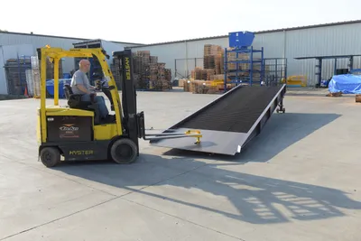 Vestil AYR-TB-P aluminum yard ramp shown from an alternate angle