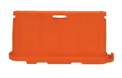 Vestil BCD-7636-OR stackable poly barricade shown from an alternate angle