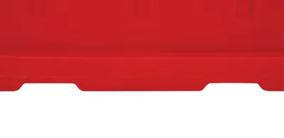 Vestil BCD-7636-RD stackable poly barricade shown from an alternate angle