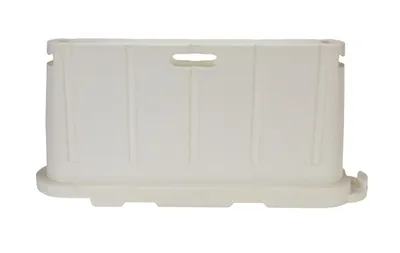 Vestil BCD-7636-WH stackable poly barricade shown from an alternate angle