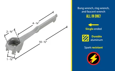 Vestil BNW-A drum bung nut wrenche feature highlights