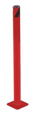 Vestil Steel Pipe Safety Bollard 24 In. x 1-3/4 In. Red