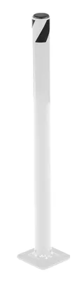 Vestil Steel Pipe Safety Bollard 24 In. x 1-3/4 In. White