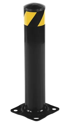 Vestil Steel Pipe Safety Bollard 24 In. x 4-1/2 In. Black