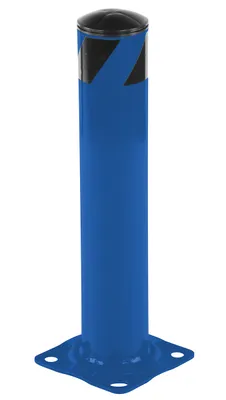 Vestil Steel Pipe Safety Bollard 24 In. x 4-1/2 In. Blue