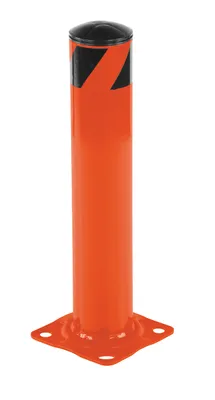 Vestil Steel Pipe Safety Bollard 24 In. x 4-1/2 In. Orange