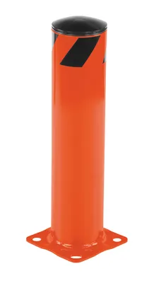 Vestil Steel Pipe Safety Bollard 24 In. x 5-1/2 In. Orange