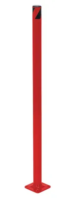 Vestil Steel Pipe Safety Bollard 36 In. x 1-3/4 In. Red