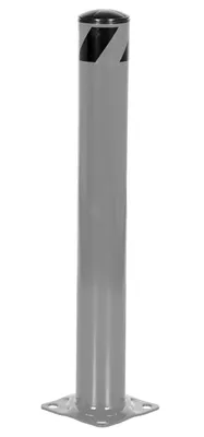 Vestil Steel Pipe Safety Bollard 36 In. x 4-1/2 In. Gray Semi Gloss