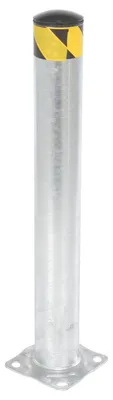 Vestil BOL-36-4.5-HDG steel pipe safety bollard shown from an alternate angle