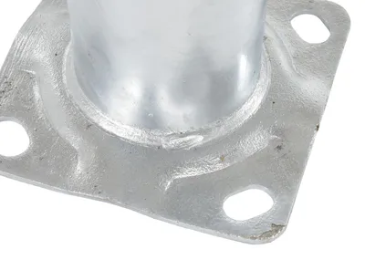 Vestil BOL-36-4.5-HDG steel pipe safety bollard shown from an alternate angle