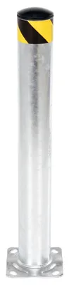 Vestil Galvanized Steel Pipe Safety Bollard 36 In. x 5-1/2 In. Gray