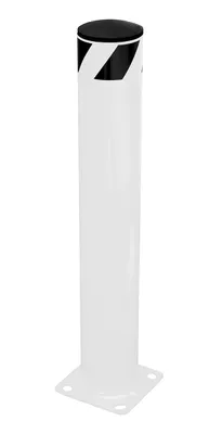 Vestil Steel Pipe Safety Bollard 36 In. x 5-1/2 In. White
