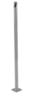 Vestil Steel Pipe Safety Bollard 42 In. x 1-3/4 In. Gray Semi Gloss