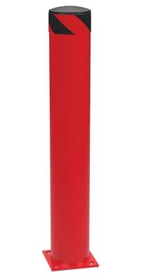 Vestil Steel Pipe Safety Bollard 42 In. x 6-1/2 In. Red