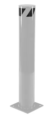 Vestil Steel Pipe Safety Bollard 42 In. x 6-1/2 In. Silver