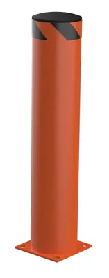 Vestil Steel Pipe Safety Bollard 42 In. x 8-1/2 In. Orange