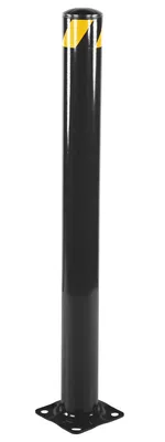 Vestil Steel Pipe Safety Bollard 48 In. x 4-1/2 In. Black