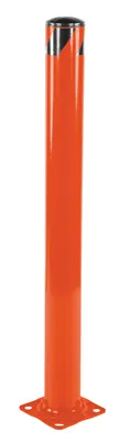 Vestil Steel Pipe Safety Bollard 48 In. x 4-1/2 In. Orange