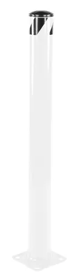 Vestil Steel Pipe Safety Bollard 48 In. x 4-1/2 In. White