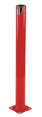 Vestil Steel Pipe Safety Bollard 48 In. x 5-1/2 In. Red