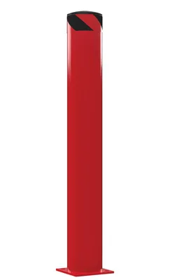 Vestil Steel Pipe Safety Bollard 48 In. x 6-1/2 In. Red