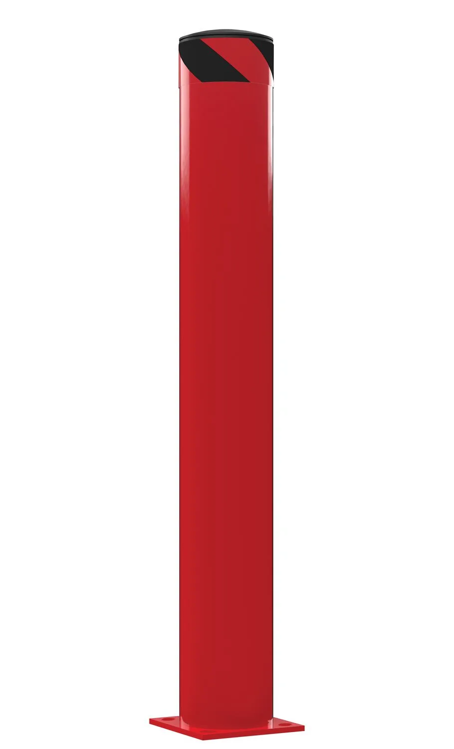 Vestil BOL-48-6.5-RED steel pipe safety bollard