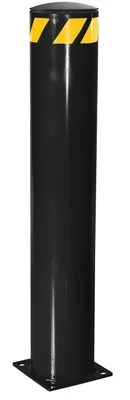 Vestil Steel Pipe Safety Bollard 48 In. x 8-1/2 In. Black