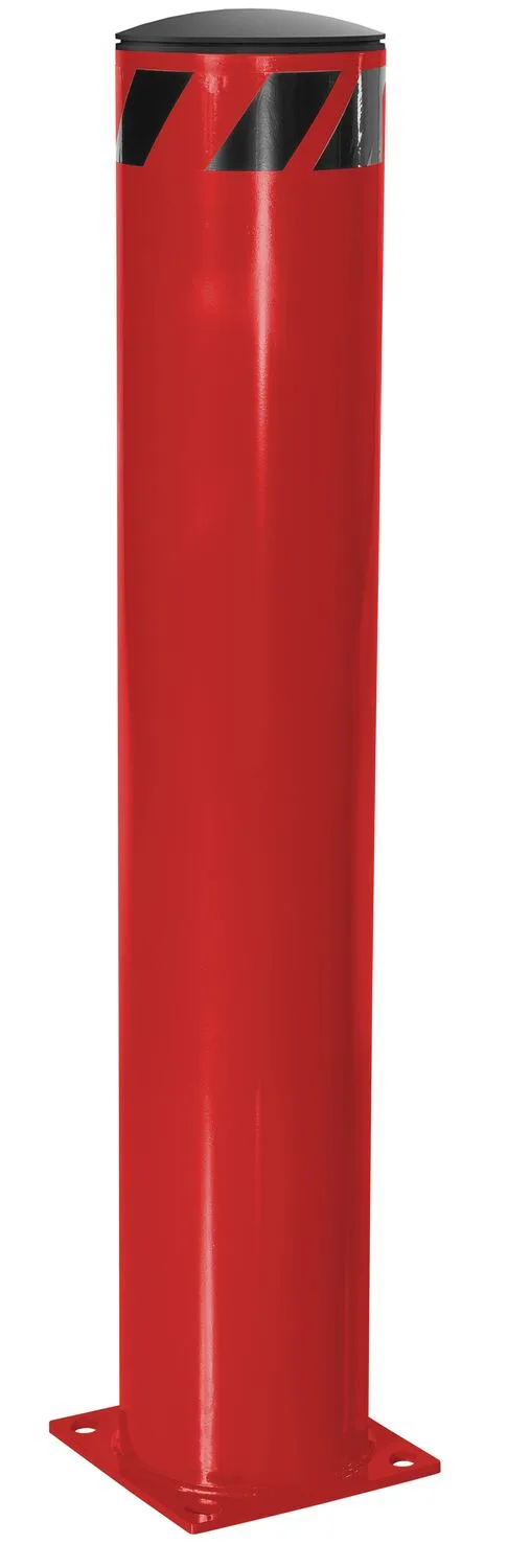 Vestil BOL-48-8.5-RED steel pipe safety bollard