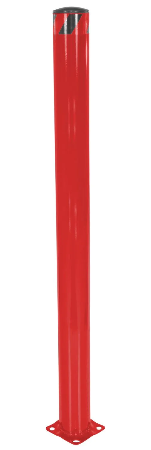 Vestil BOL-62-4.5-RED steel pipe safety bollard