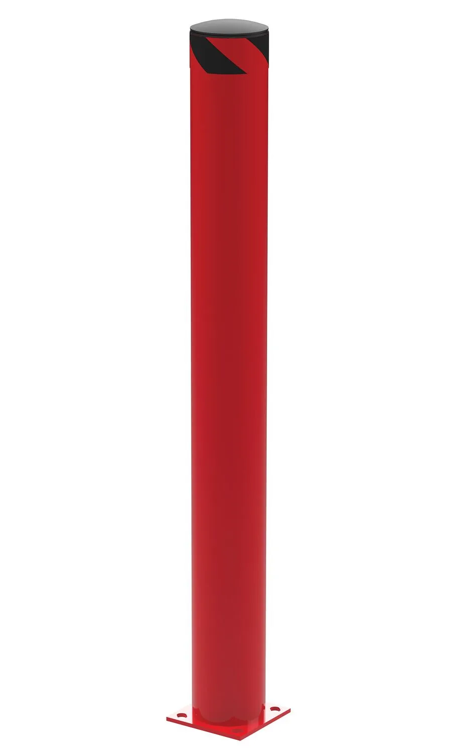 Vestil BOL-62-6.5-RED steel pipe safety bollard