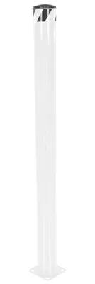 Vestil Steel Pipe Safety Bollard 72 In. x 4-1/2 In. White