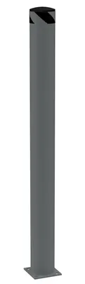 Vestil Steel Pipe Safety Bollard 72 In. x 6-1/2 In. Gray Semi Gloss