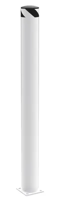 Vestil Steel Pipe Safety Bollard 72 In. x 6-1/2 In. White