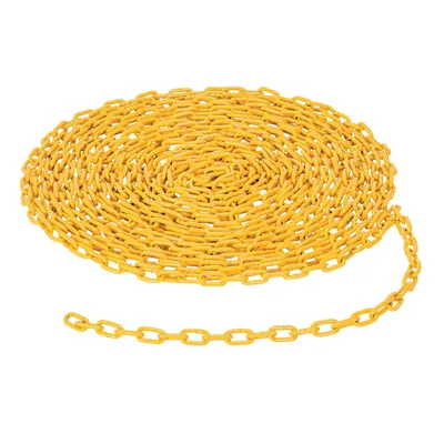 Vestil Steel Bollard Chain 20 Ft. Length 3/16 In. Yellow