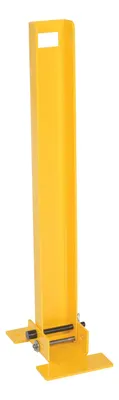 Vestil BOL-FD-2W-36-YL 2 way fold down steel bollard shown from an alternate angle