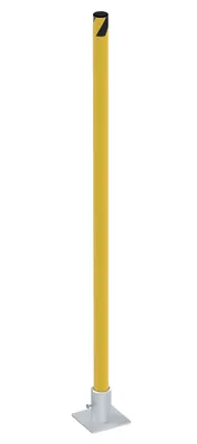 Vestil Steel Removable Pipe Safety Bollard 48 In x1-3/4 In Yellow