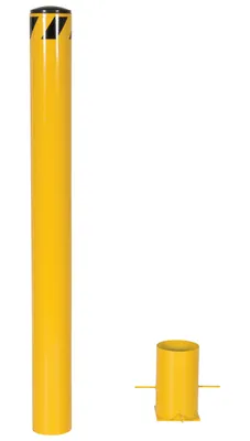 Vestil Steel Removable Pipe Safety Bollard 48 In x 5-1/2 In Yellow