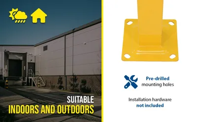 Vestil BOL-SQ-42-4 square steel bollard feature highlights